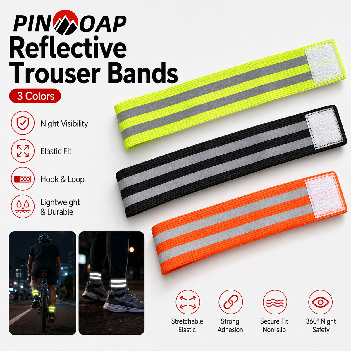 Cycling Commute Pants - PINMOAP 1/2PCS Bike Pants Strap Trouser