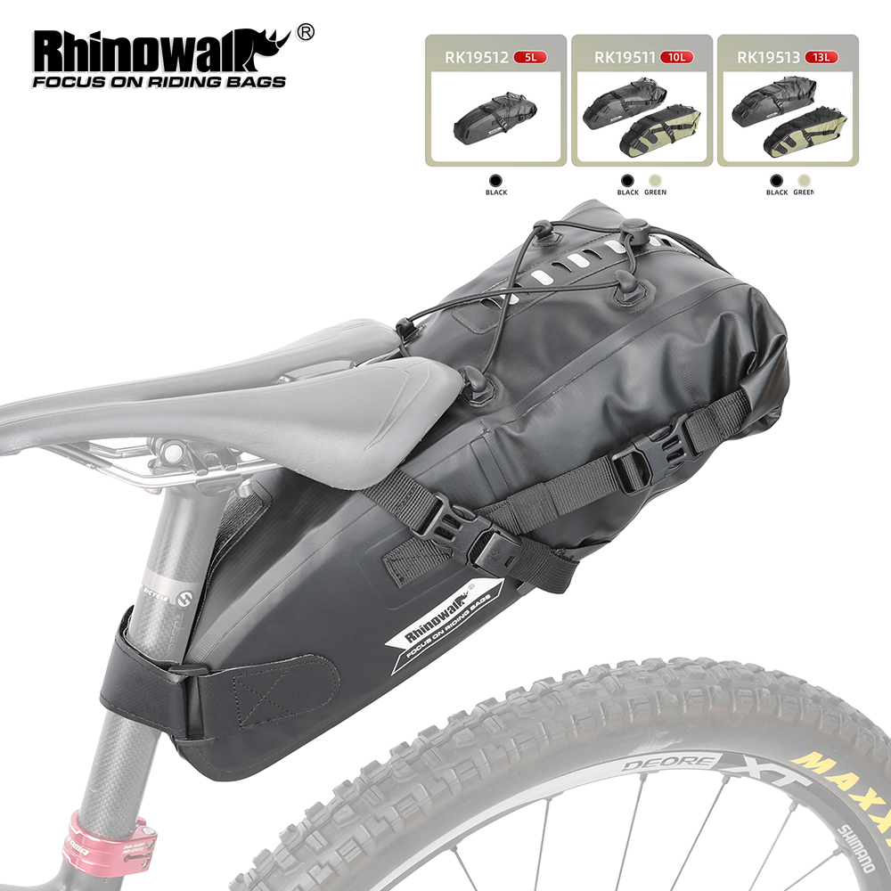 Cycling Commuter Bag - Rhinowalk Bicycle Saddle Bag 5L-13L Waterproof