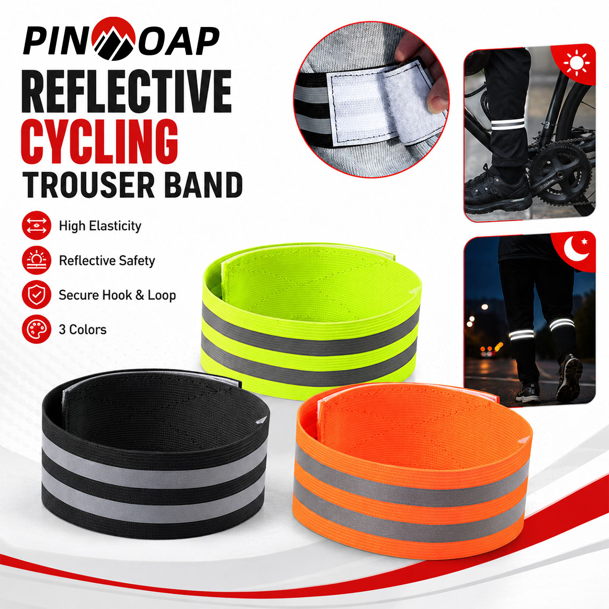 Cycling Commute Pants - PINMOAP 1/2PCS Bicycle Pants Leg Strap