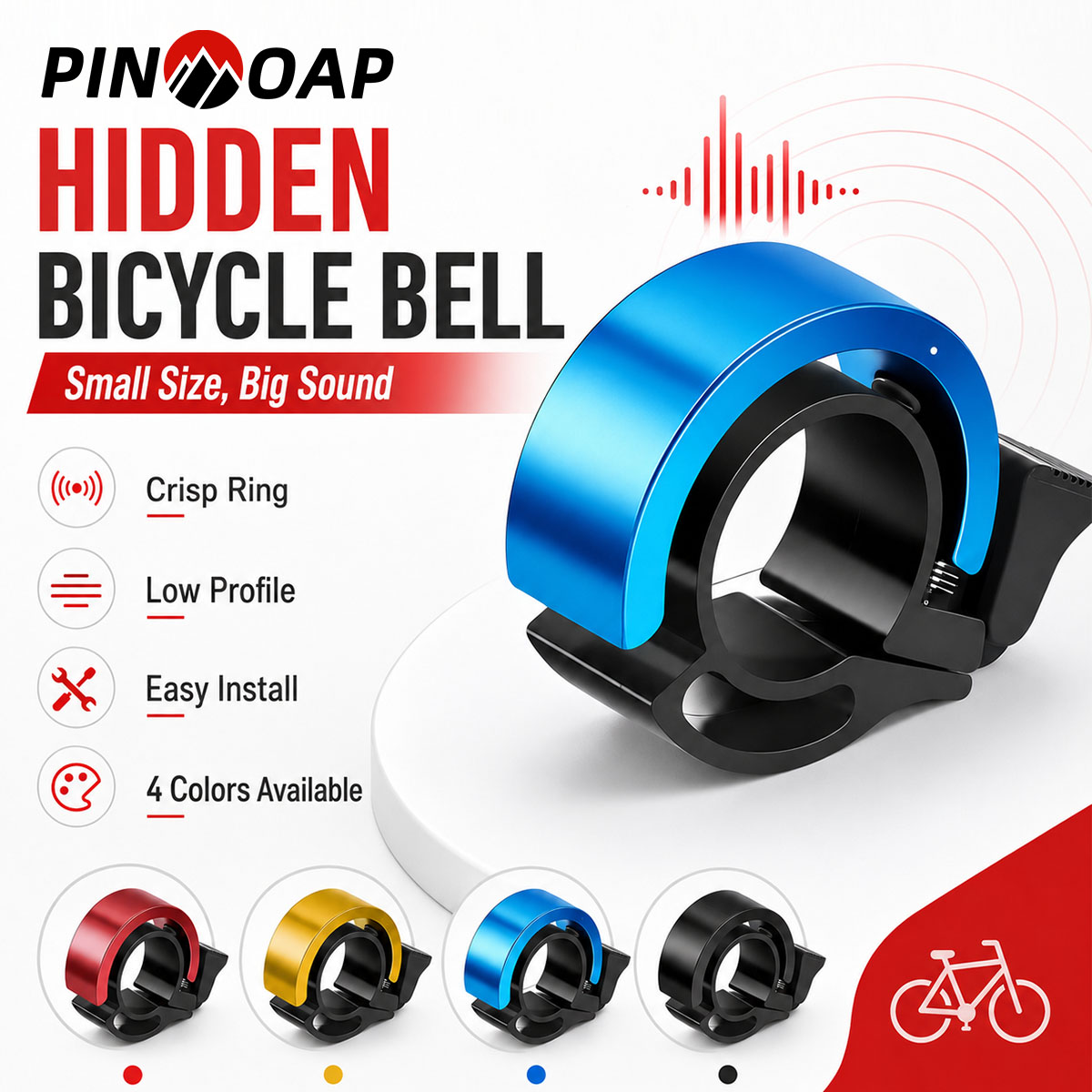 PINMOAP 1PC Bicycle Invisible  - огляд і ціна Bell Handlebar Ring