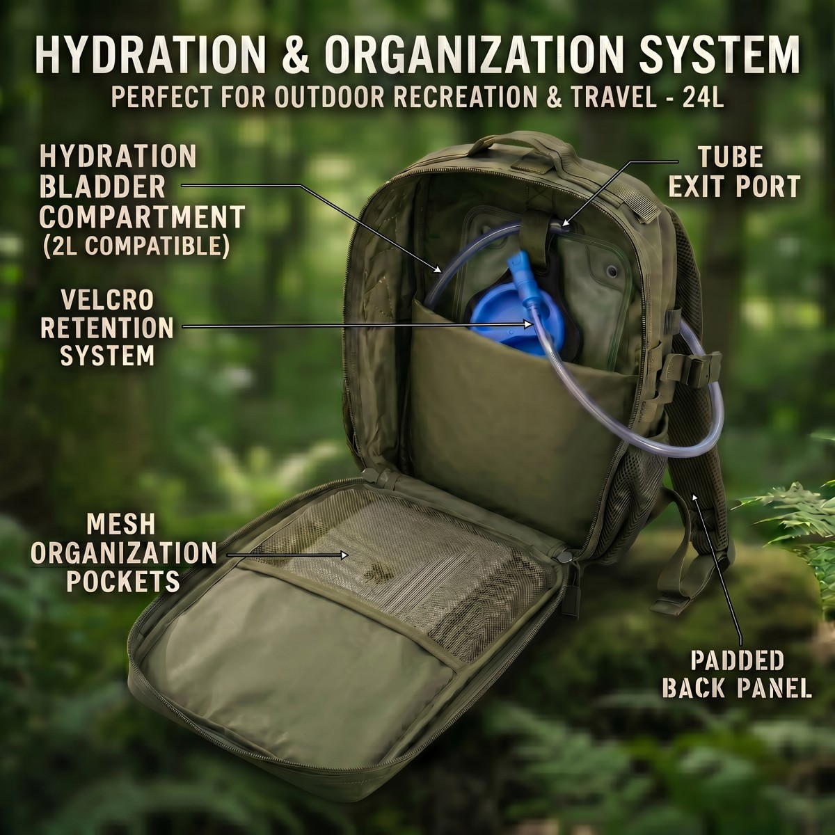 24L Molle Tactical Backpack fo - огляд і ціна Cycling Commute Distance