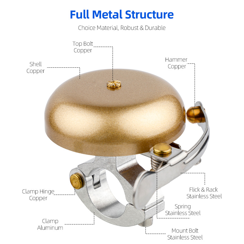 Deemount Classic Cycle Brass B - огляд і ціна Bell Handlebar Ring